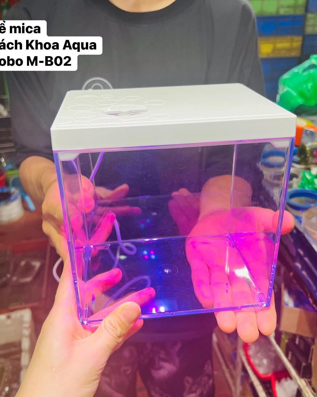 Bể cá Mini Pet Box SOBO M-B01 và M-B02 có đèn led